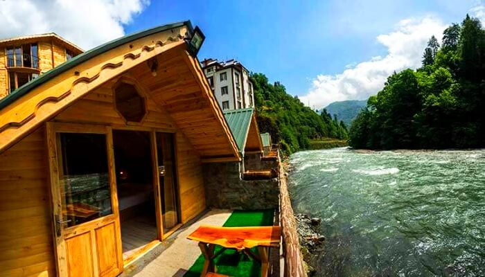 bungalov tatil yeri karadeniz bungalovlar evler dere kenari