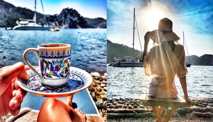 Sakin tatil yeri Orhaniye sahili marmaris