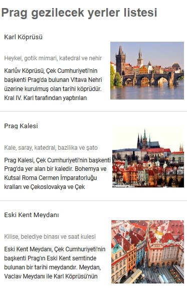Prag gezilecek yerler listesi